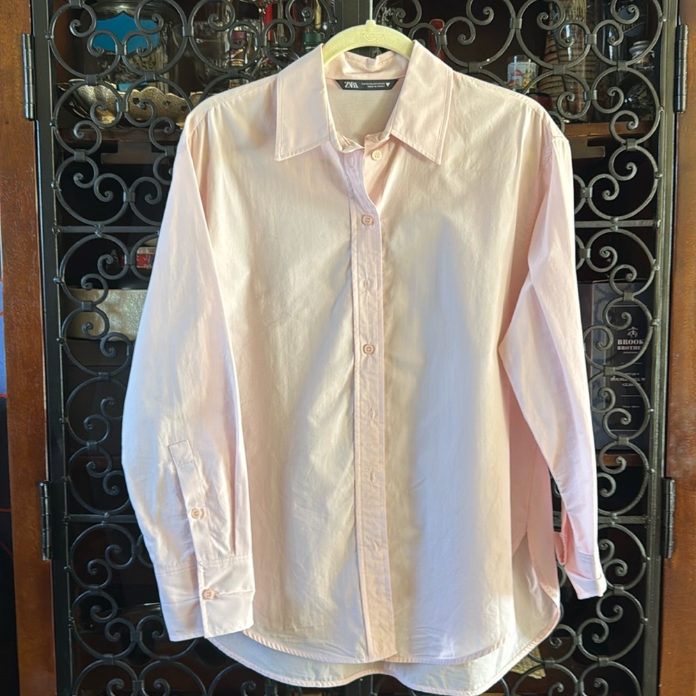 Zara shirt oversize xs, never been worn, light pink